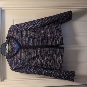 Tweed navy blue blazer